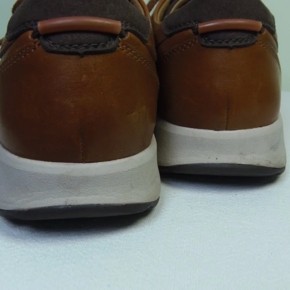 Clark's UNStructured Men's 11.5 Lace Up Brown Shoes Casual Date Eclectic Grandpa